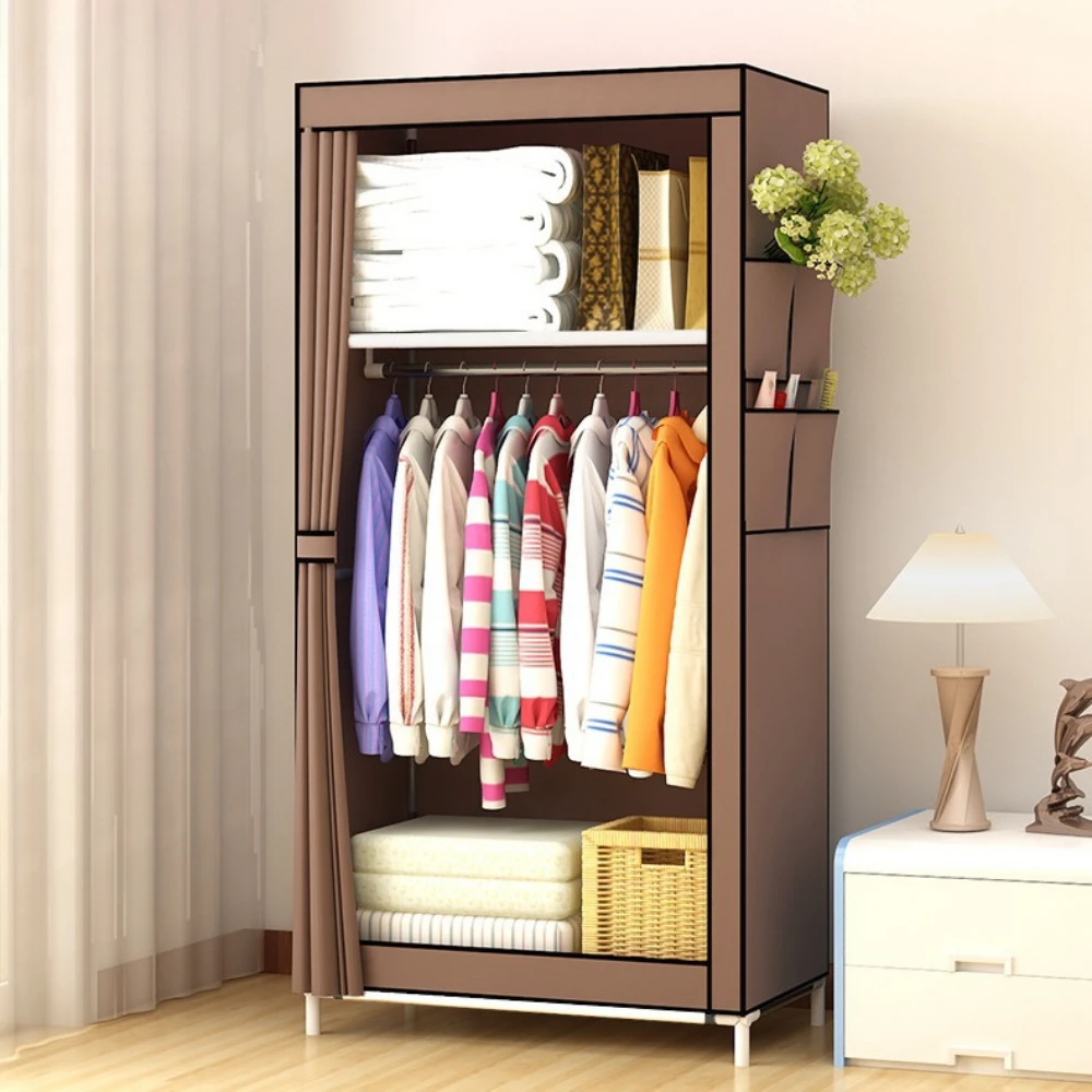 Simple Wardrobe Assembly Fabric Cloths Closet LargeCapacity High Strength Load-bearing Capacity Dustproof Close Clothing Cabinet