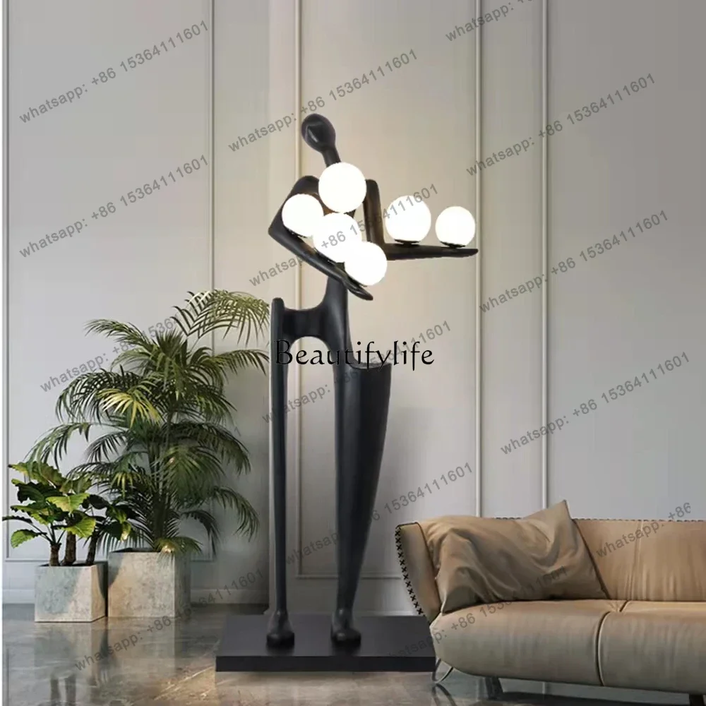 

D30Nordic Modern Abstract Sculpture Light Luxury Fiberglass Resin Humanoid Art Ornaments