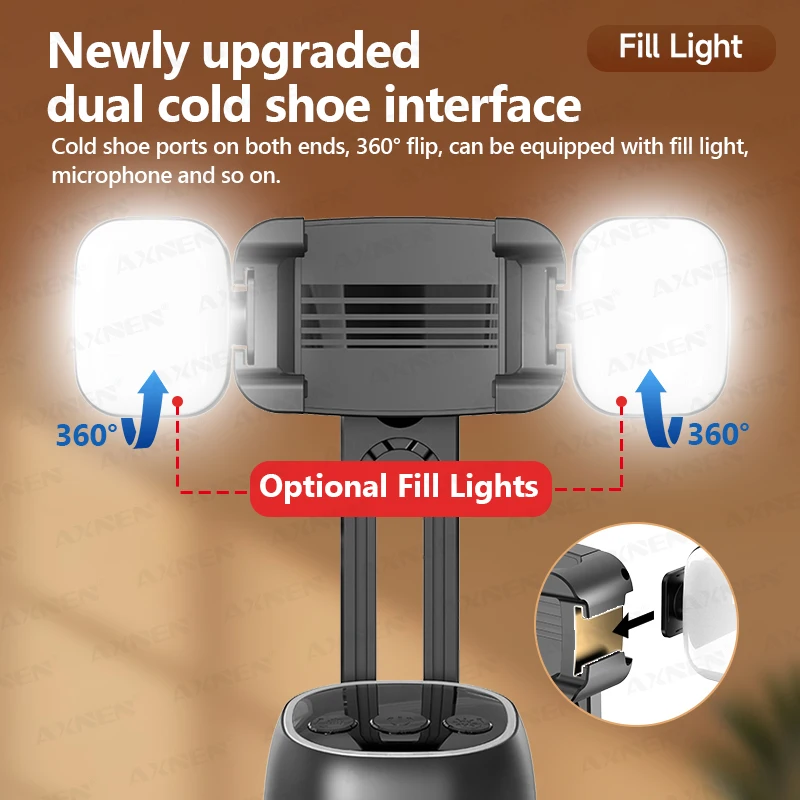 360 ° الدورية P05 AI الوجه تتبع سطح المكتب مثبت أفقي ذكي متابعة تبادل لاطلاق النار التحكم في الإيماءات حامل الهاتف المحمول آيفون