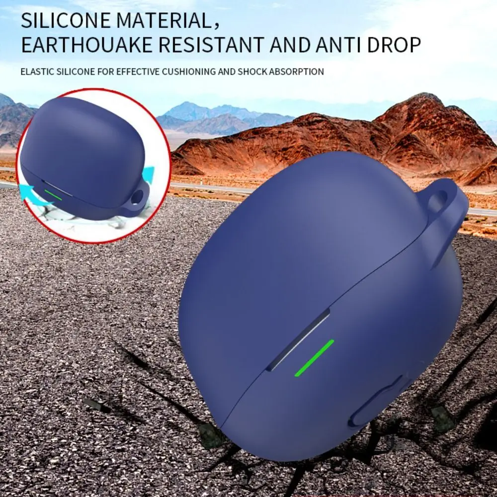 Premium Anti-fall Earphone Case Silicone Dustproof Earbuds Cover Anti Scratch Shockproof Charging Box Shell for QCY MeloBuds N65 view 6