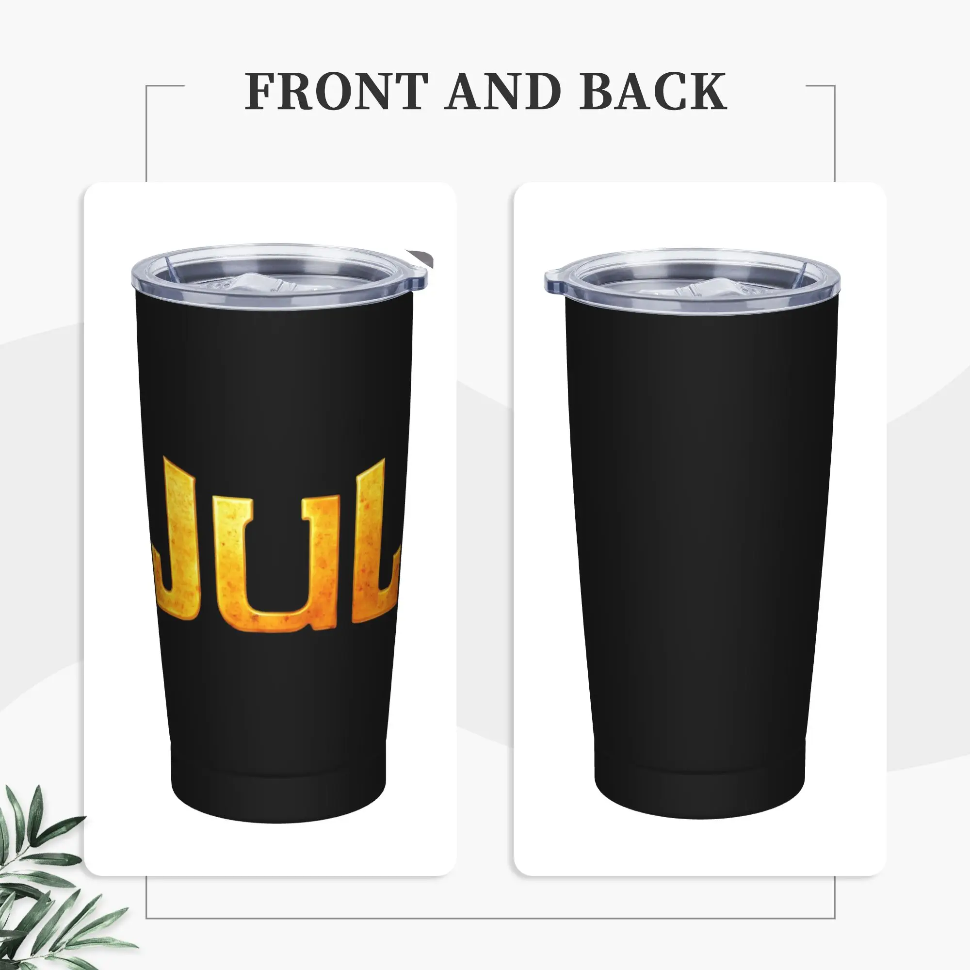 Stainless Steel Tumbler JUL Rapper Logo Thermal Mug  Keep Heat Cold Drink Mugs Cup Beach Water Bottle