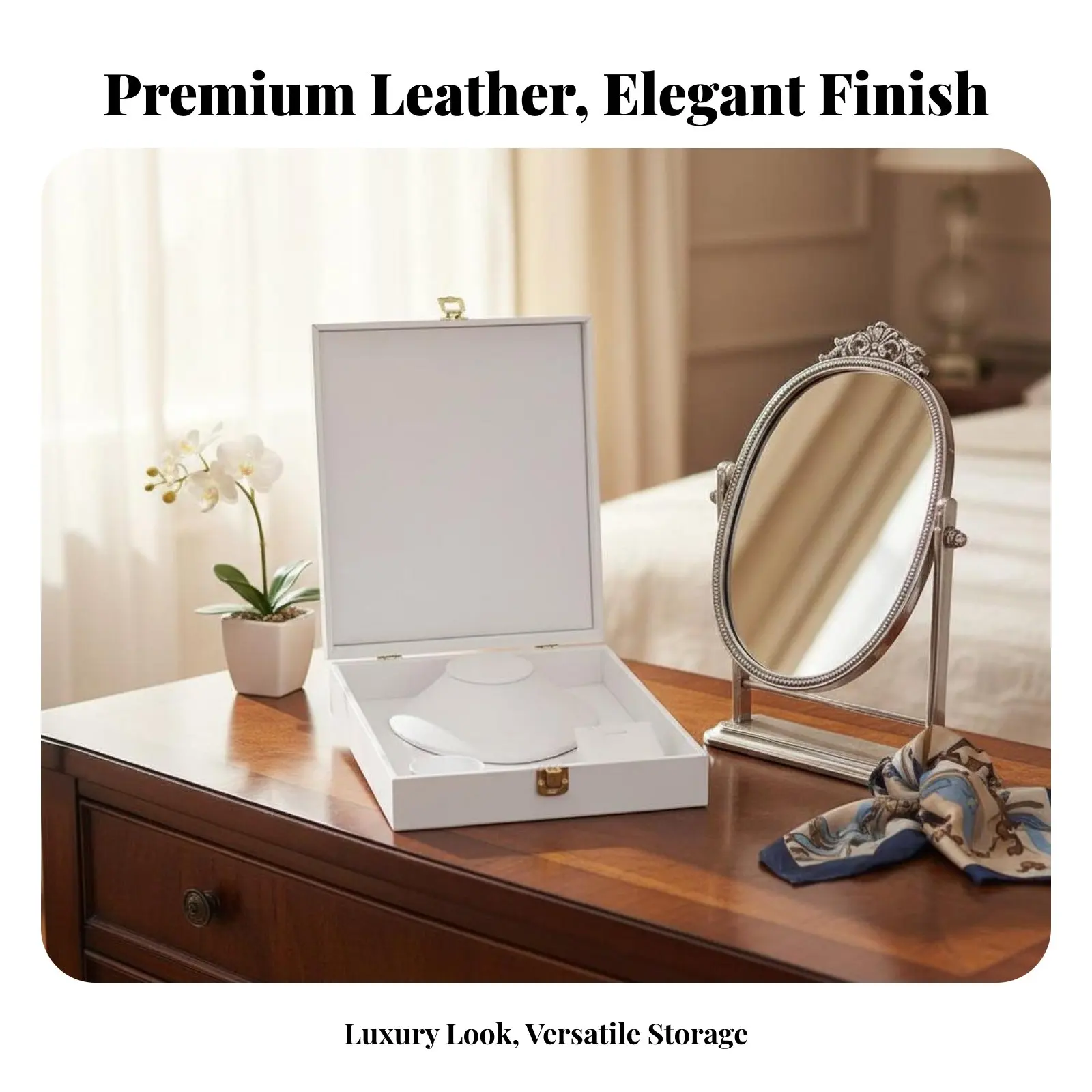 

Leather Jewelry Display Case Long-Lasting Jewelry Set Display Box Necklace Storage Case Soft Luxury Design for Commerce Display