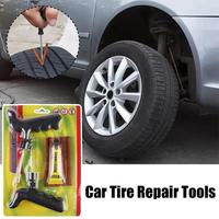 Car Tire Repair Tool Kit with Rubber Strips Tubeless Tyre Puncture Studding Plug Set Motorcycle Truck Vacuum Tire Repair Tool