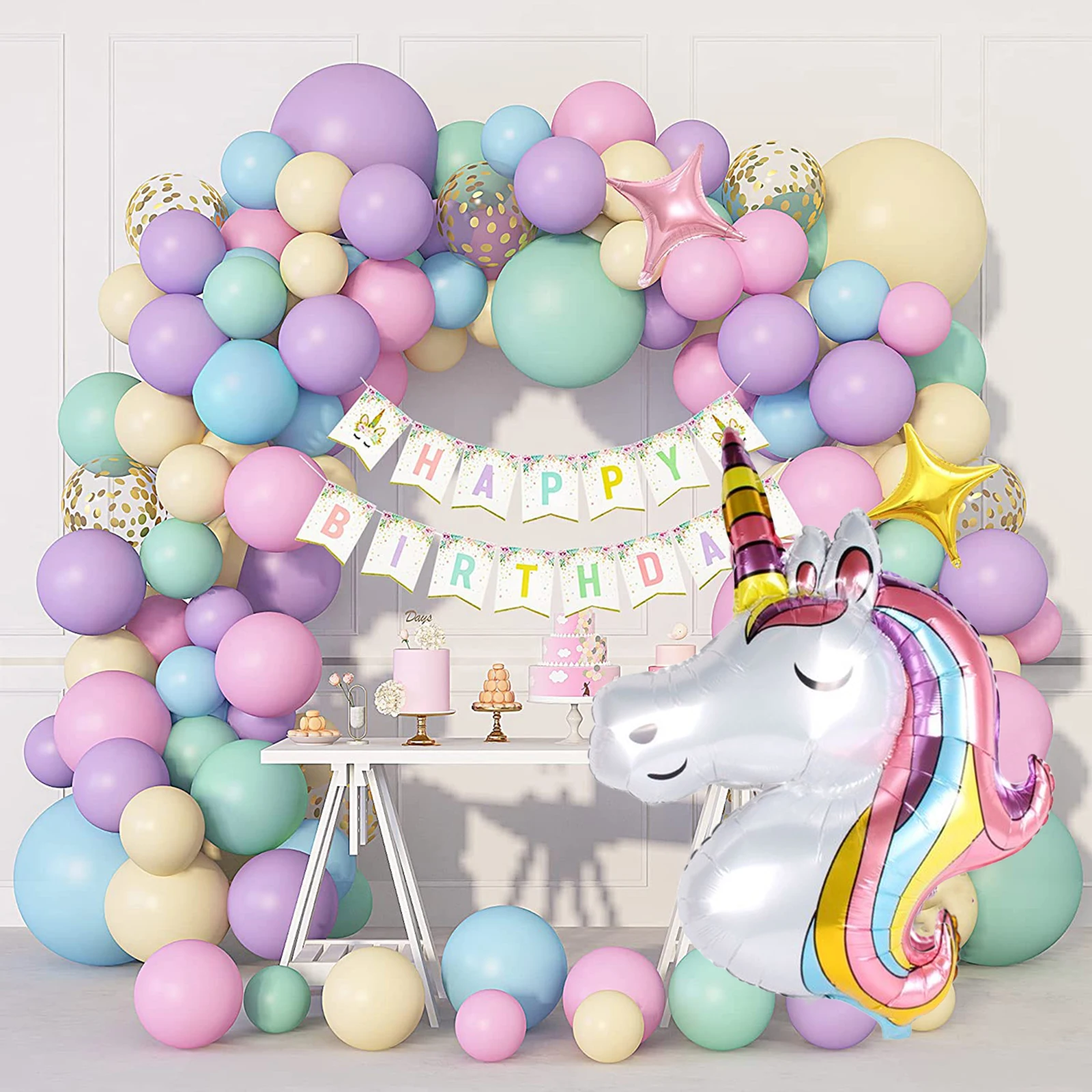 Macaron Balloon Garland Arch Kit Ballon Wedding Birthday Party Decoration Kids Gender Reveal Baptism Baby Shower Girls Supplies