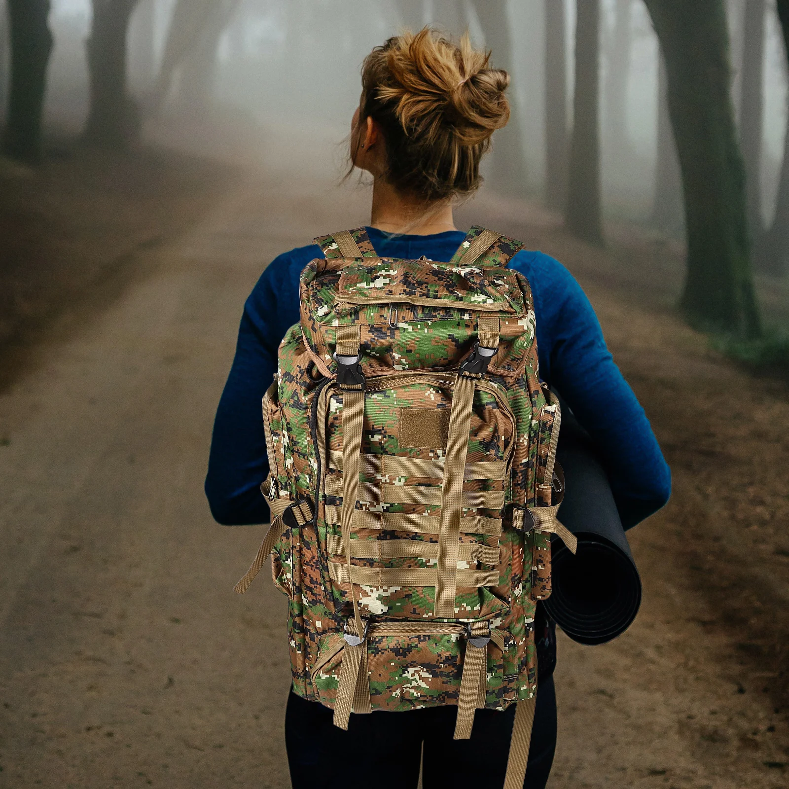

80L Waterproof Backpack Oxford Cloth Camping Hiking Bags Travel Outdoor Sports Bag Military Black Large Capacity