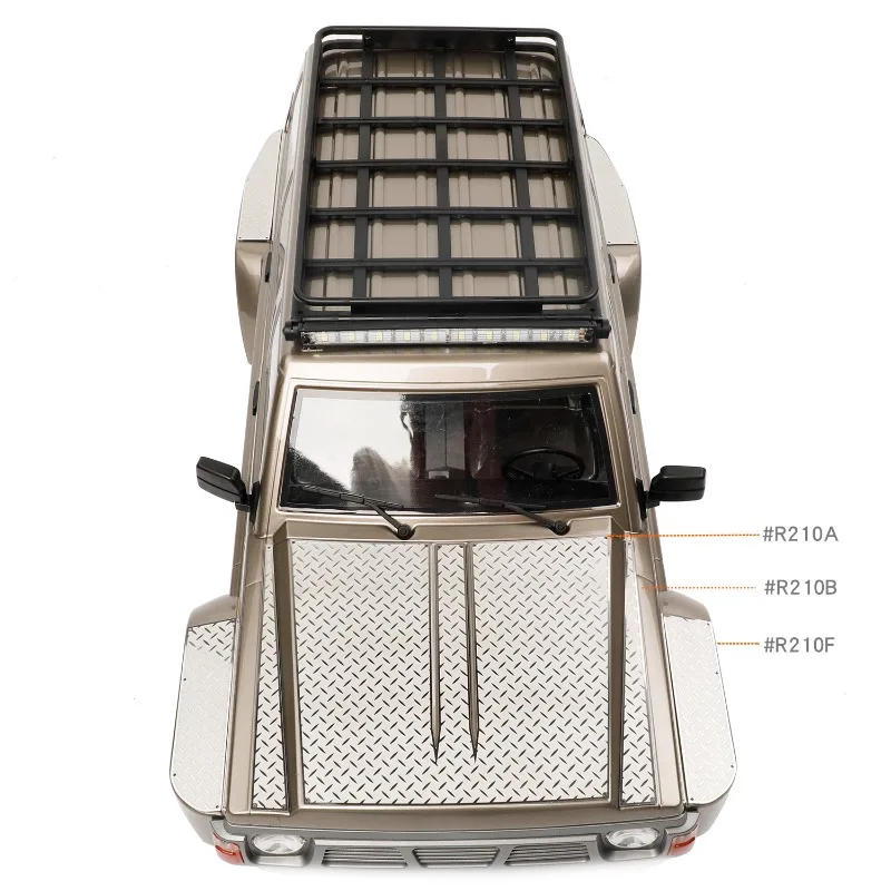 1 ชิ้นโลหะแผ่นลื่นชิ้นส่วนตกแต่งสําหรับ 1/10 RC Crawler รถ Traxxas YK4107 อุปกรณ์เสริม