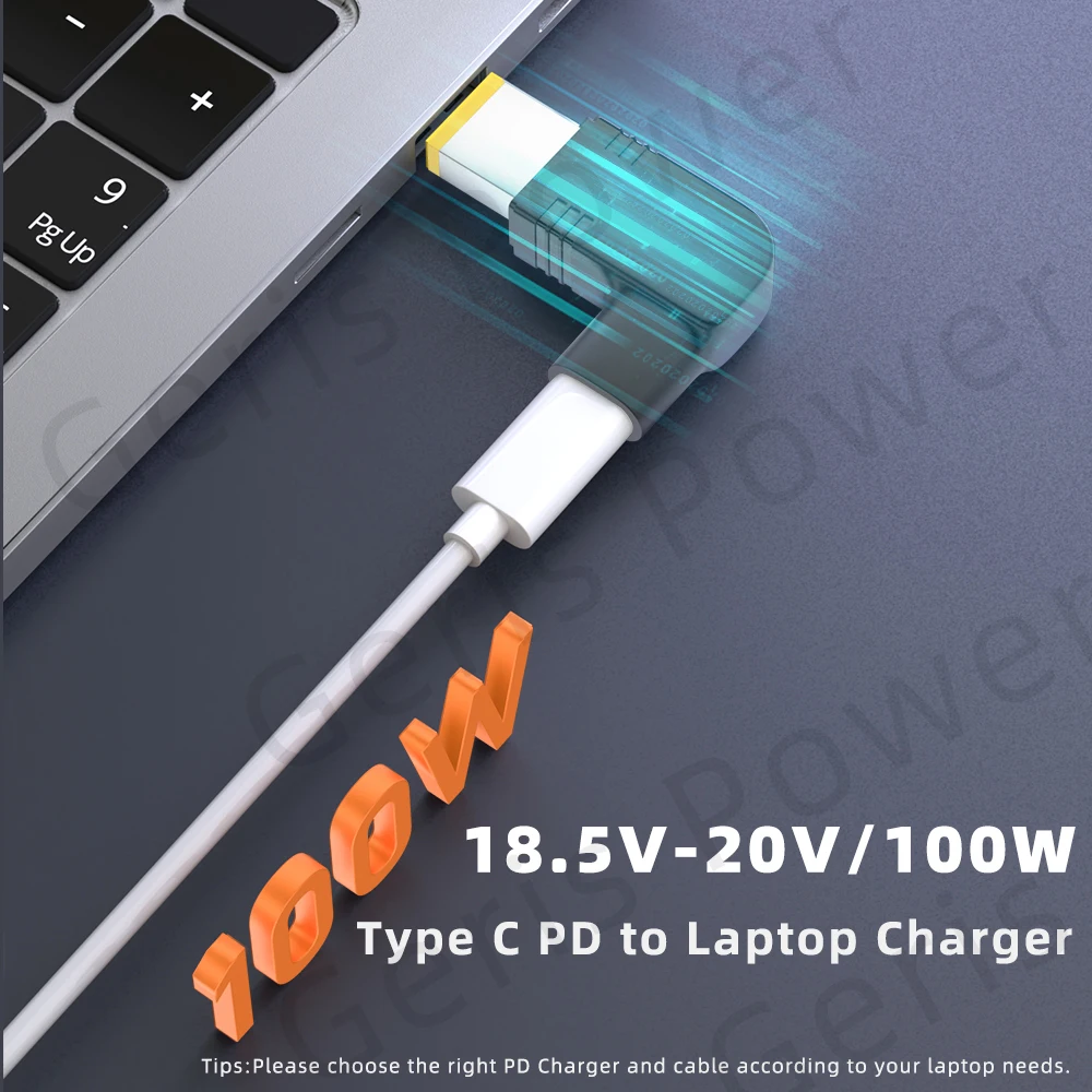 1​00W USB Type C PD Laptop Power Bank to Laptop Charger Converter for Asus Lenovo Hp Dell Samsung Dc Power Adapter Connector