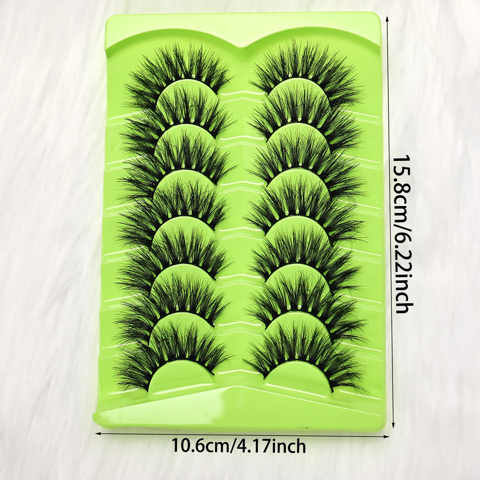 ขนตาปลอมฟู 7 คู่ - ขนตาปลอมแบบโค้งงอน หนา งอนเด้ง ใช้ซ้ำได้ ติดง่าย เหมาะสำหรับผู้หญิง แต่งหน้าในชีวิตประจำวัน งานปาร์ตี้ และเดท