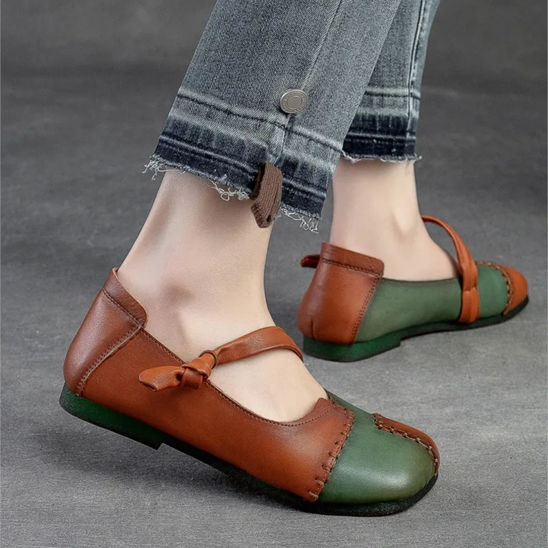 GKTINOO 2024 Fashion Women Shoes Genuine Leather Loafers Women Casual Shoes Mother Soft Comfortable Shoes Women Flats Non-slip