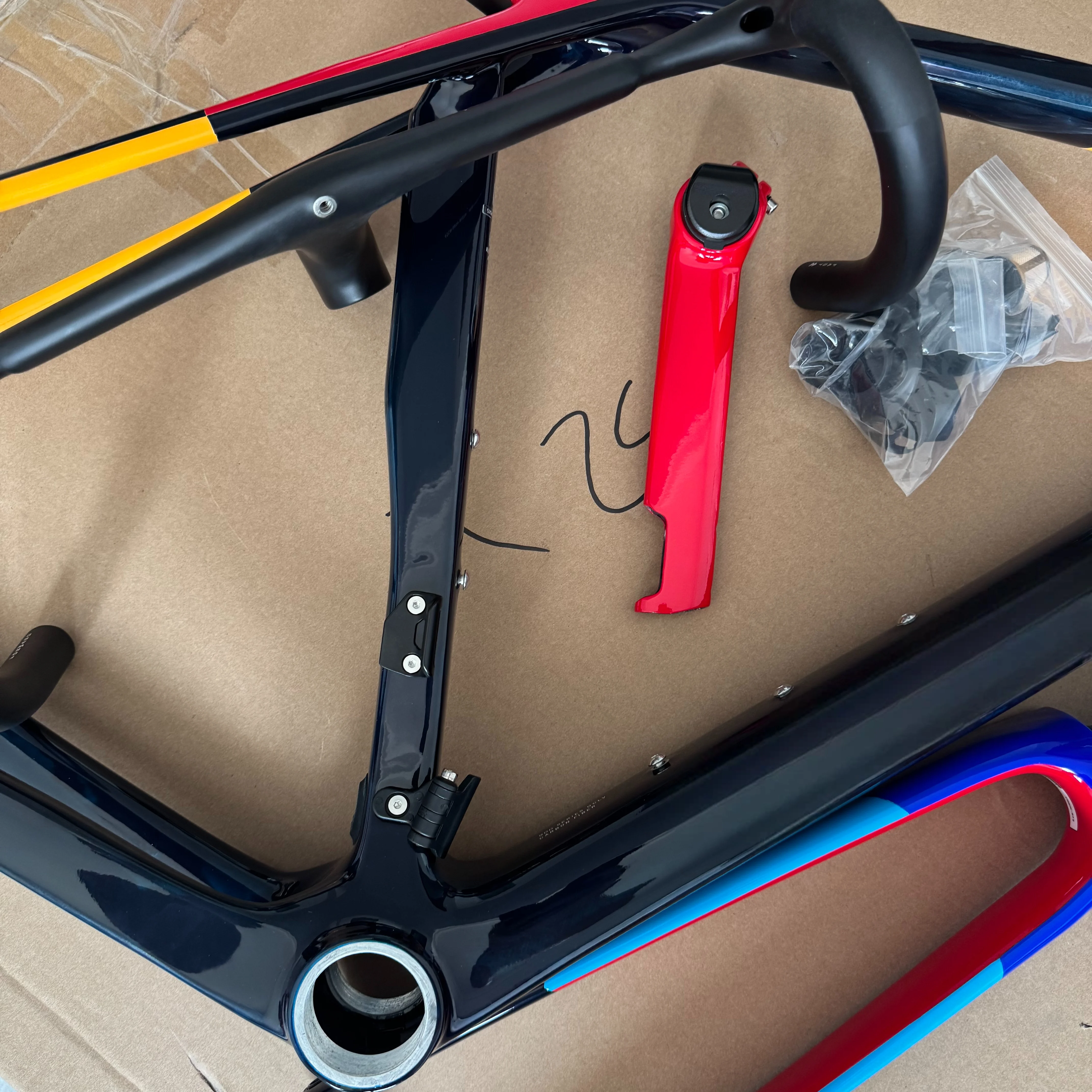 مخفي كامل ألياف الكربون الطريق الدراجة Slr8 الإطار من خلال المحور قرص الفرامل لون مخصص #5