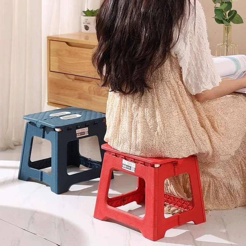 Portable Mini Outdoor Stool - Thickened Plastic Folding Chair and Mazar Bench for Adults and Children