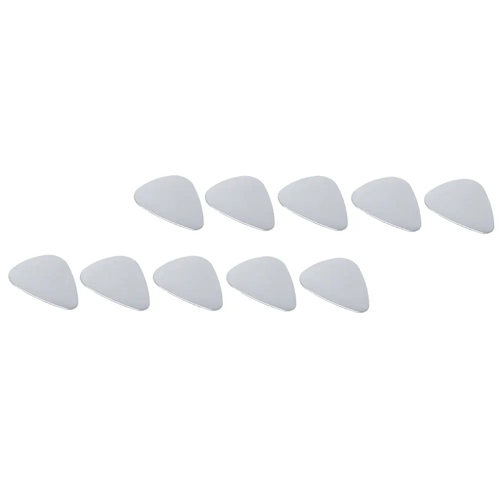

12 Pcs Guitar Picks Stainless Steel Electric Ukulele for Acoustic Guitars Silver Metal Plectrum