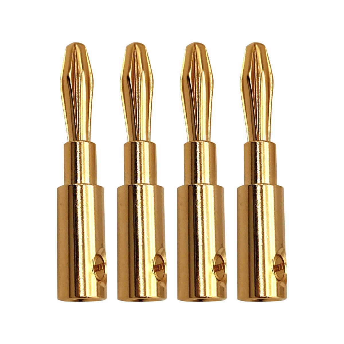 

High-Quality 4mm Pure Copper Gold-Plated Banana Plug Solderless Speaker Wire Audio Speaker Amplifier Plug Terminal