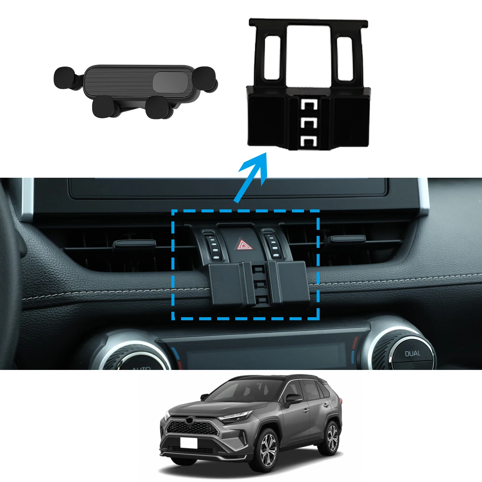 Car Phone Holder for Toyota RAV4 2019 2020 2021 2022 2023 2024 RAV 4 XA50 Hybrid GPS Bracket Navigation Stand Auto Accessories