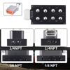 Universal-Magnetventil für Luftfederung mit Fernbedienung und 5-in-1-Manometer 0-16bar 6