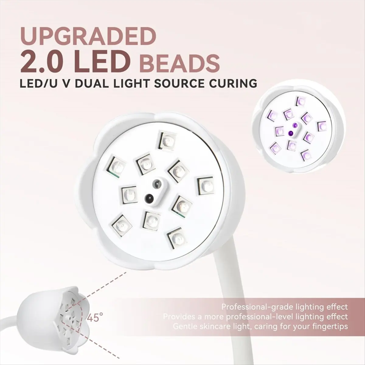 M10K Mini Gel Polish Drying Lamp Rechargeable UV LED Nail Lamp Goosenecks Cordless Nail Lamp for Gel Nail Quick Drying