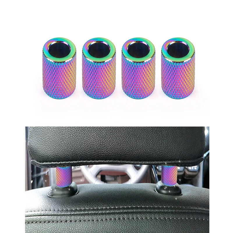 

4 pcs Car Headrest Head Rest Collars Rings Decor Bling Bling Crystal for Car SUV Truck Interior Decoration 3 Colors Optional