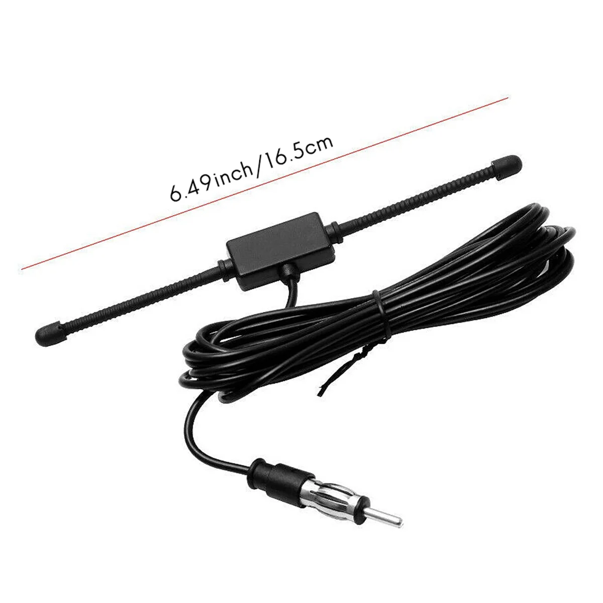 1X Black Universal Car Boat Stereo AM FM Dipole Antenna Adhesive Mount Glass Antenna Radio Antenna