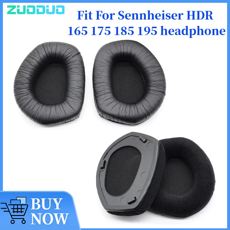 

Replacement Protein Leather Ear Pads Cushion Cover Earpads for Sennheiser HDR 165 175 185 195 Headset ZUODUO