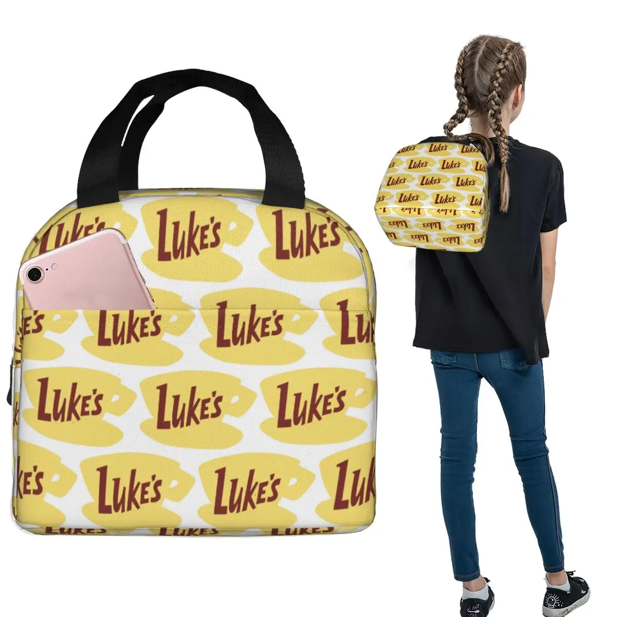 

Luke's Diner Gilmore Girl Birthday Gift Insulated Lunch Bag for Women Children Portable Food Boxes Thermal Lunch Box Tote