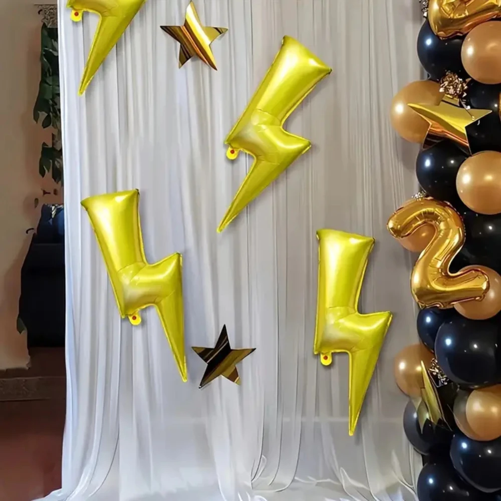 5 قطعة بالون سحابة البرق موضوع حفلة عيد ميلاد الديكور البرق بطل موضوع المشهد الزينة #5