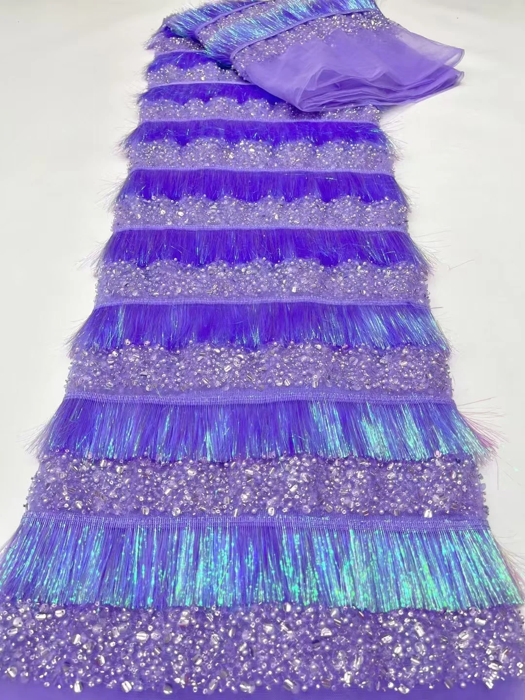 

Новая мода, специальный дизайн, французские бусины с кисточками, тюлевое кружево, Лидер продаж, роскошное африканское нигерийское сетчатое кружево с блестками для вечерних платьев