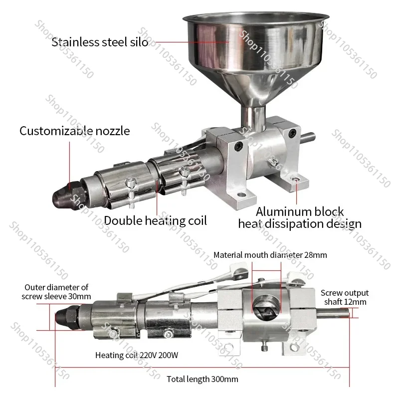 Small Desktop Single Screw Plastic Extruder Machine Laboratory Mini Injection Molding Machine 220V for PP PE 3D Printing Line