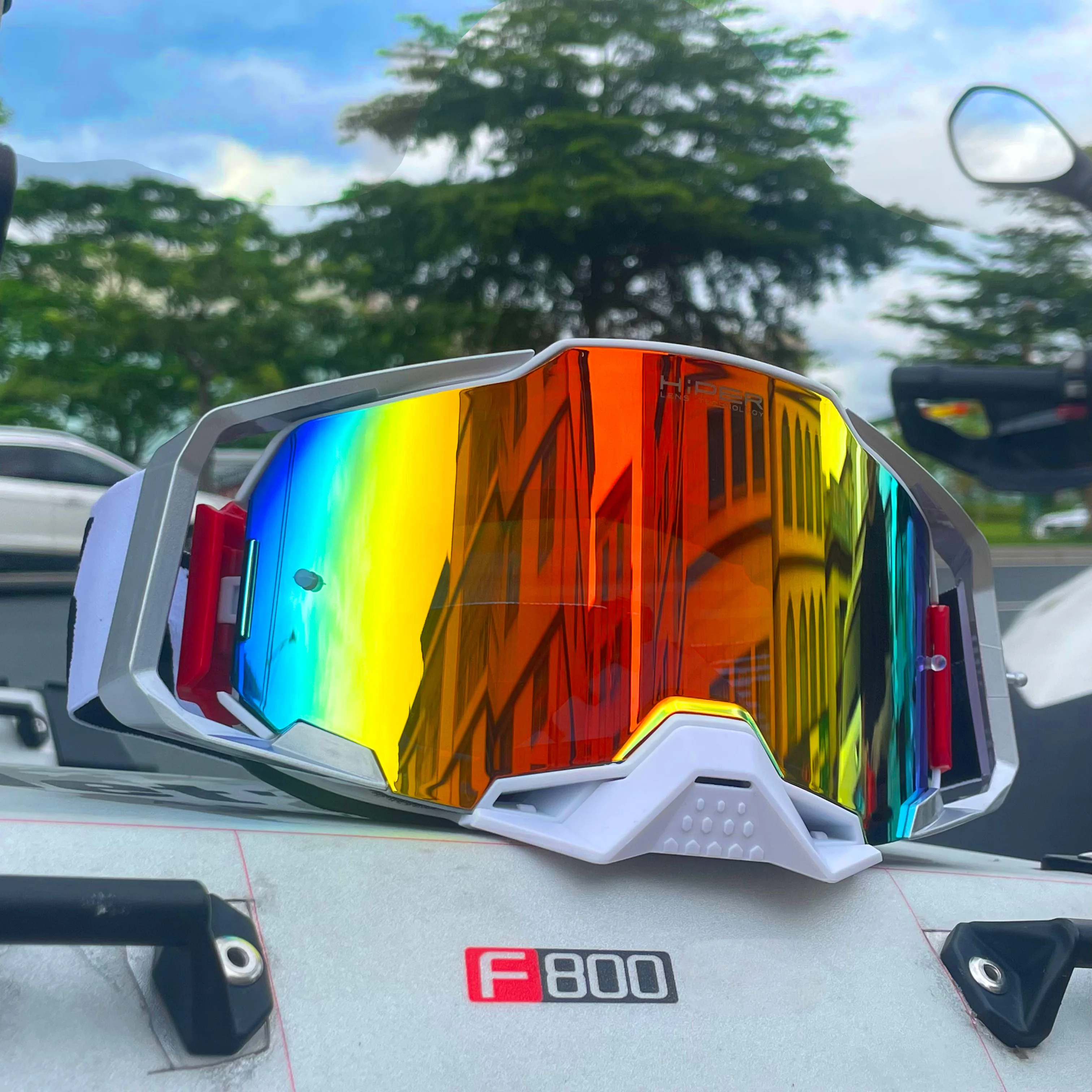 Quick Replacement Lens Motorcycle Goggles, Anti Fog Lenses-Off-Road Motorcycle ATV MX Riding Glasses, Compatible with All Helmet
