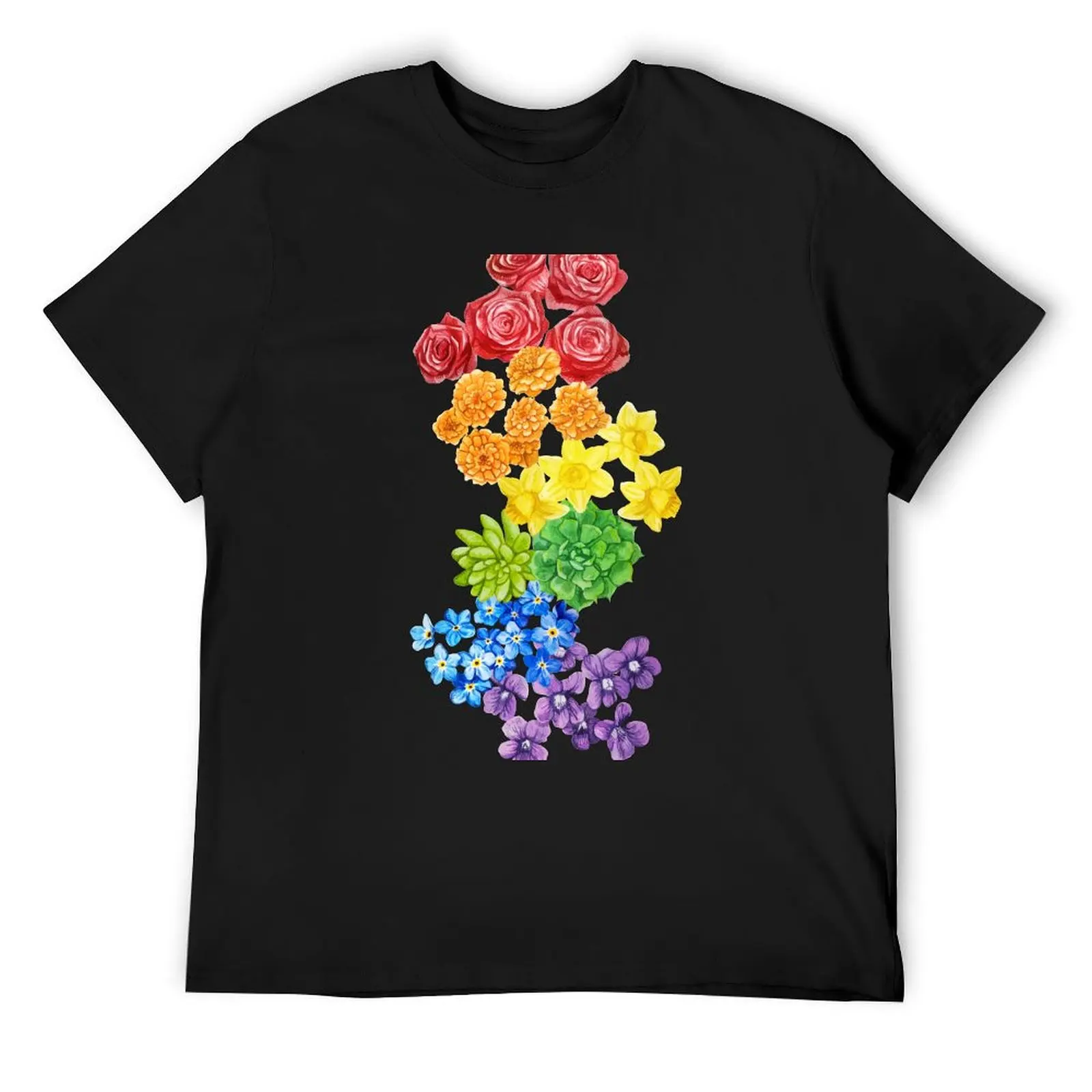 

Floral - Gay Pride T-Shirt graphic t shirt vintage gifts for boyfriend valentines clothes mens t shirts