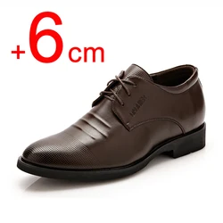 Heren Liftschoenen Hoogte Verhoging 6Cm Zakelijke Jurk Leren Schoenen Trend Heren Innerlijke Lengte Bruidegom Trouwschoenen Voor Heren