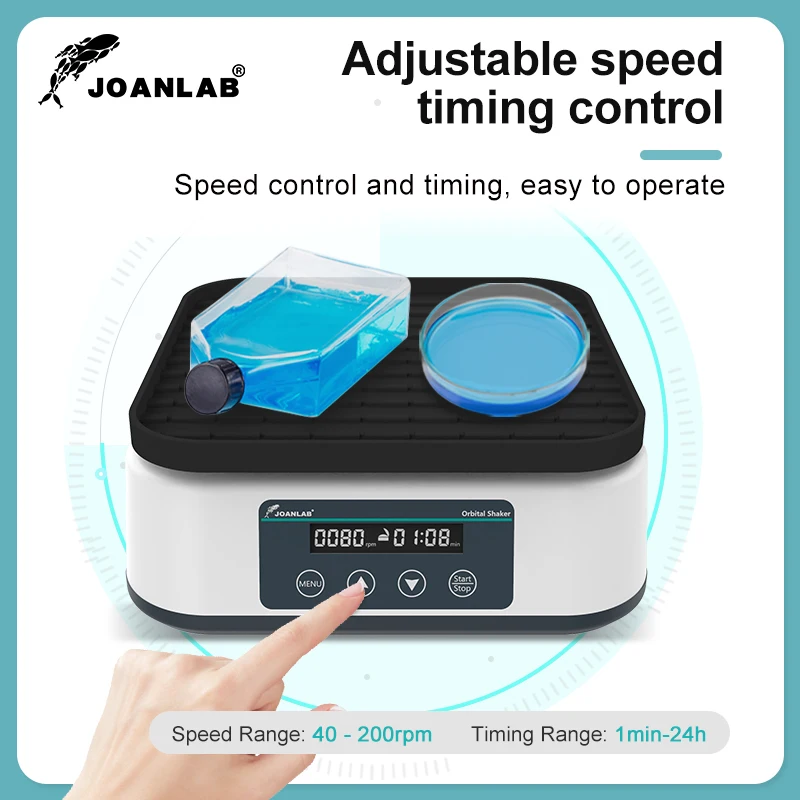 JOANLAB Orbital Shaker Digital Display Shaker Laboratory Multi-purpose Oscillator Adjustable Speed 200rpm SK-20