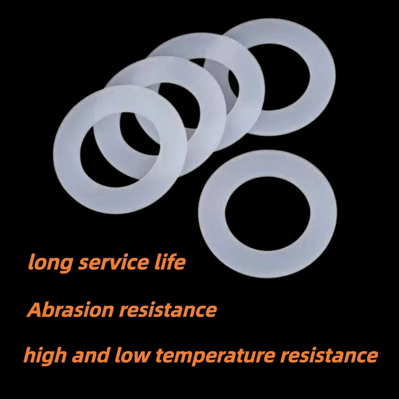 10Pcs Silicone O Ring Seal Flat Washer ID 20/25/32/40mm Pipe Fitting Anti-leak High Temperature Resistant Gasket