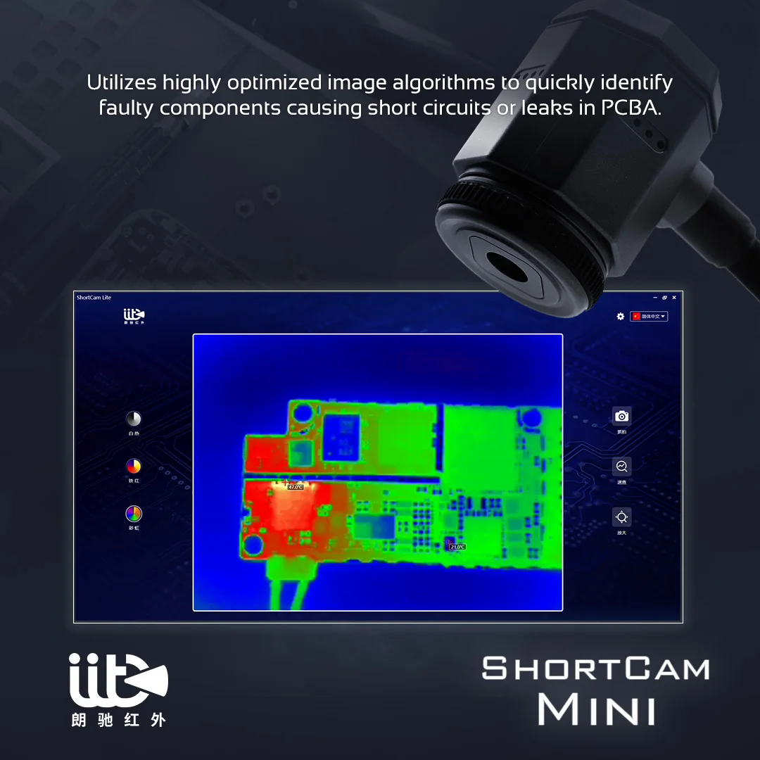 

Уникальная мини-инфракрасная камера LANGCHI 5th Shortcam для быстрой тепловизионной диагностики, камера для телефона, инструмент для ремонта утечки печатной платы
