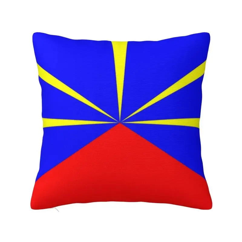 974 Reunion Island Flag Luxury Pillow Cover Bedroom Decoration Reunionese Proud Cushion