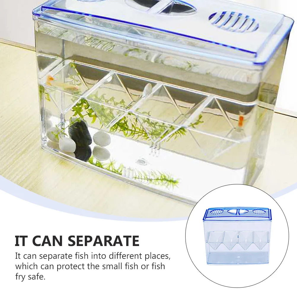 

1pc Hatching Breeding Box Stand Alone Type No Gap Small Fish Incubator For Aquarium Freestanding Fish Reproduction Tank
