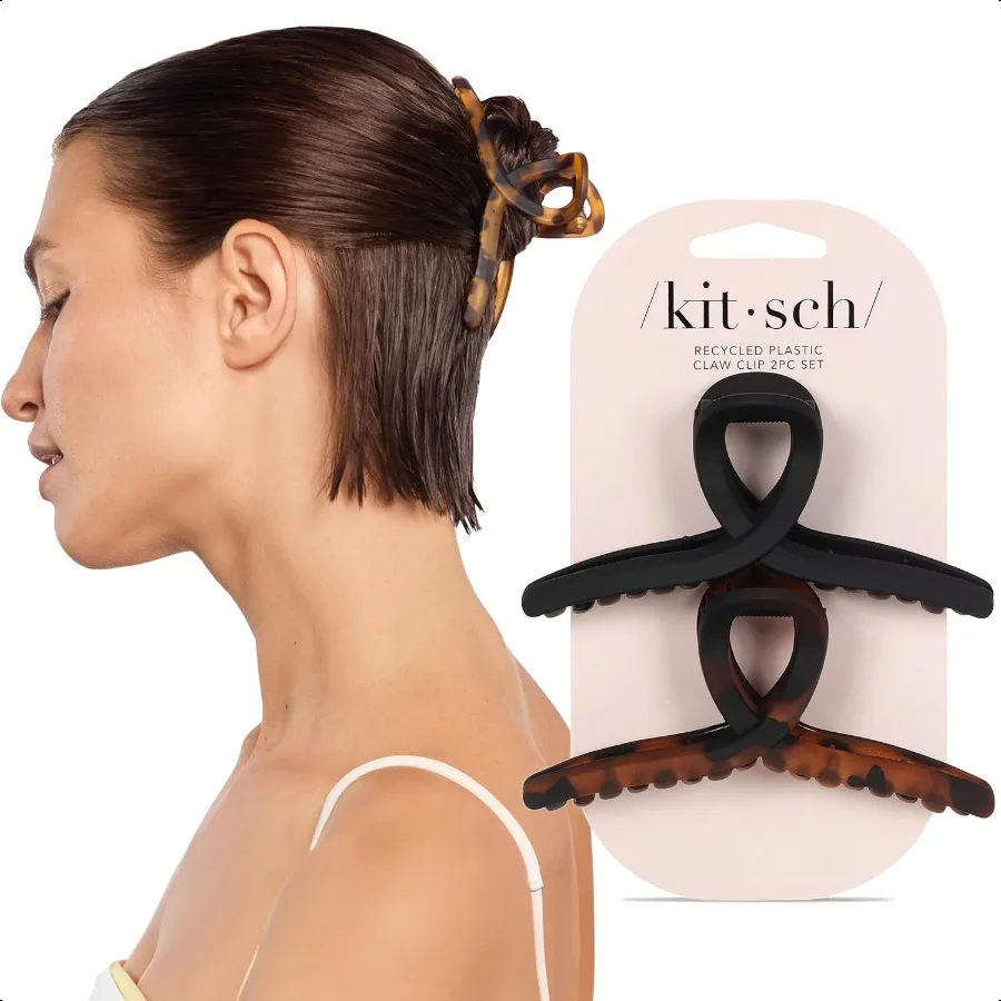 

Large Hair Clips for Women Fashionable Loop Hair Claw Clips Matte Plastic EasyGrip Perfect for Everyday Use Special Occasions T