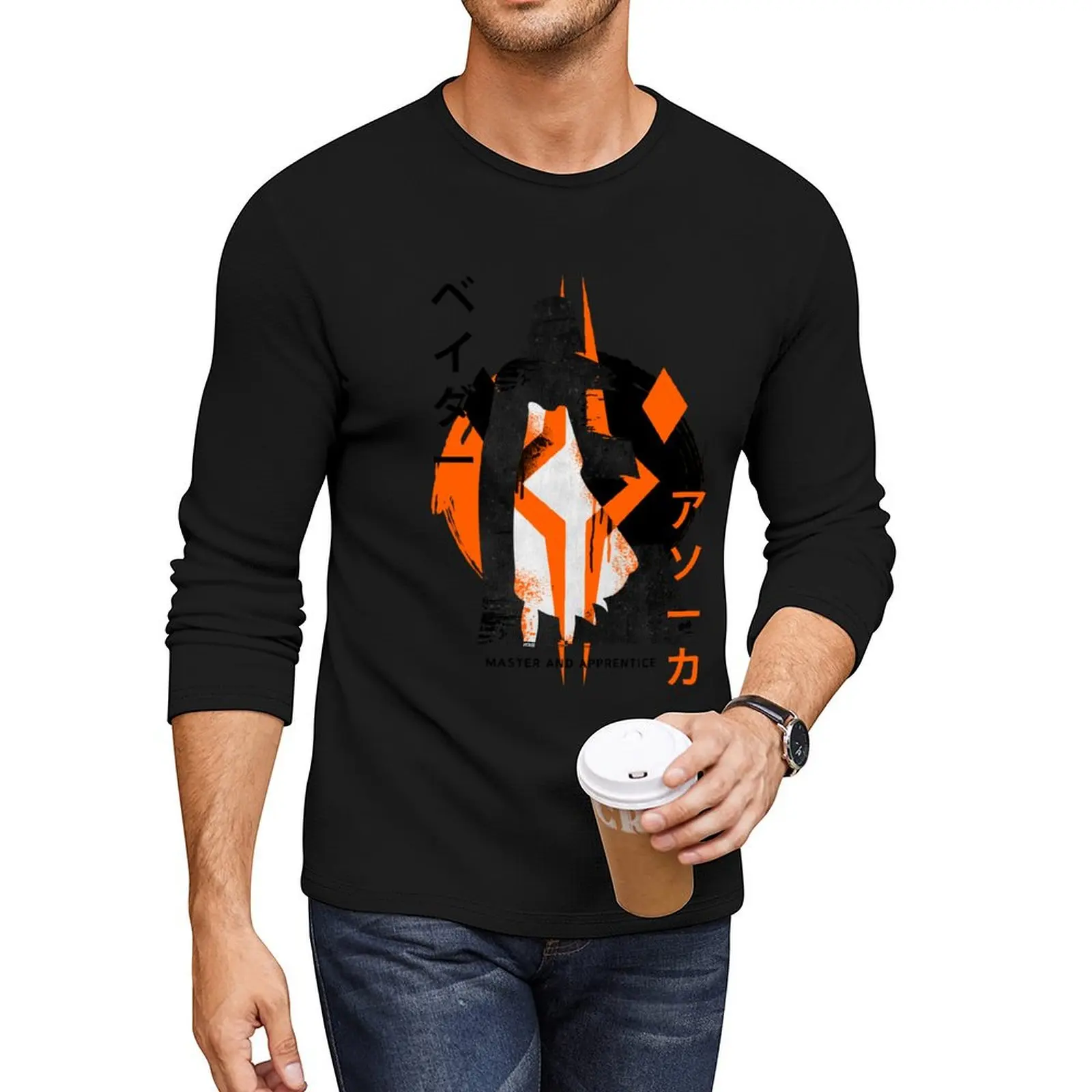 

Master & Apprentice (Ahsoka+Vader) Long T-Shirt cute tops quick drying t-shirt Anime t-shirt mens t shirt