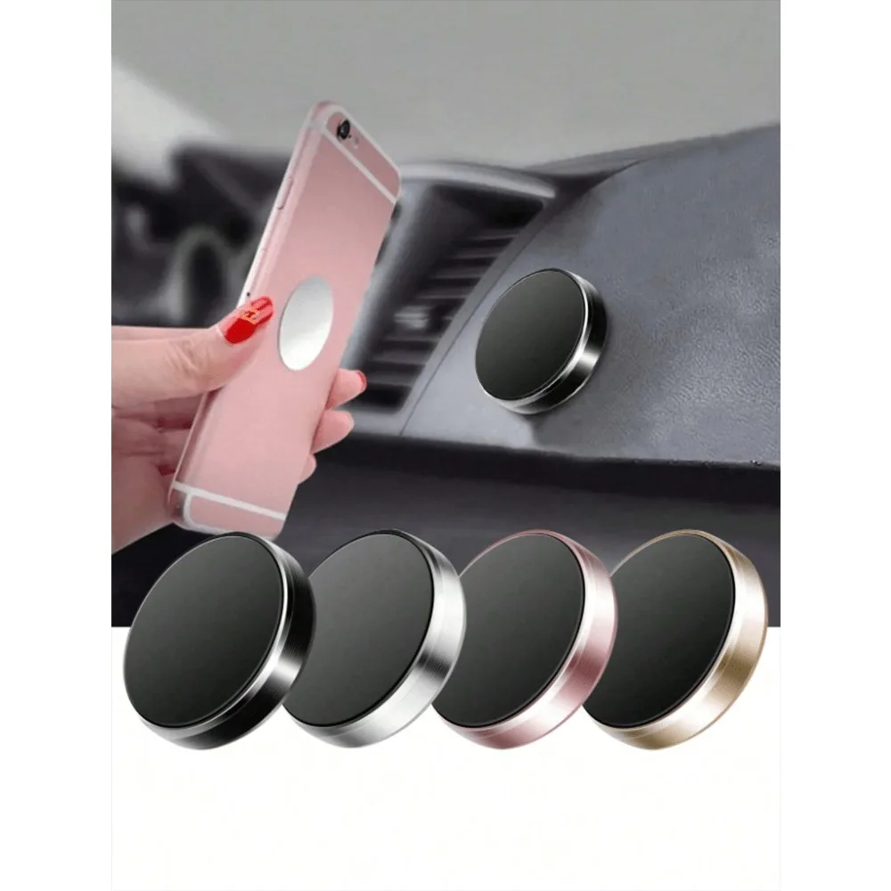 

1/3pcs Creative Round Mini Magnetic Car Navigation Dashboard Air Vent Clip Mount Alloy Random Color Phone Holder, Multi-Function Mini Magnetic Adhesive Metal Car Navigation Dashboard Air Vent Clip Mount Alloy Metal Magnetic Suction Home Mobile Phone Brack