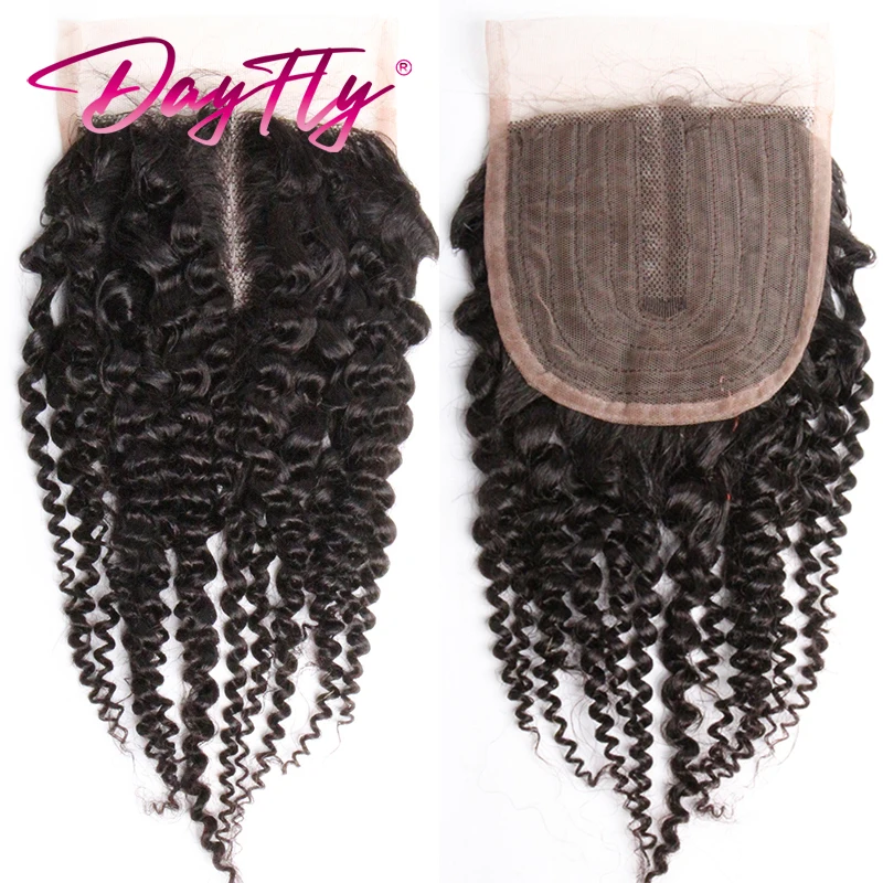 Human Hair Closure 4x1 T Part Lace Closure For Women Short Body Wave Brazilian Curly Hair Transparate Lace Half Hand Glueness