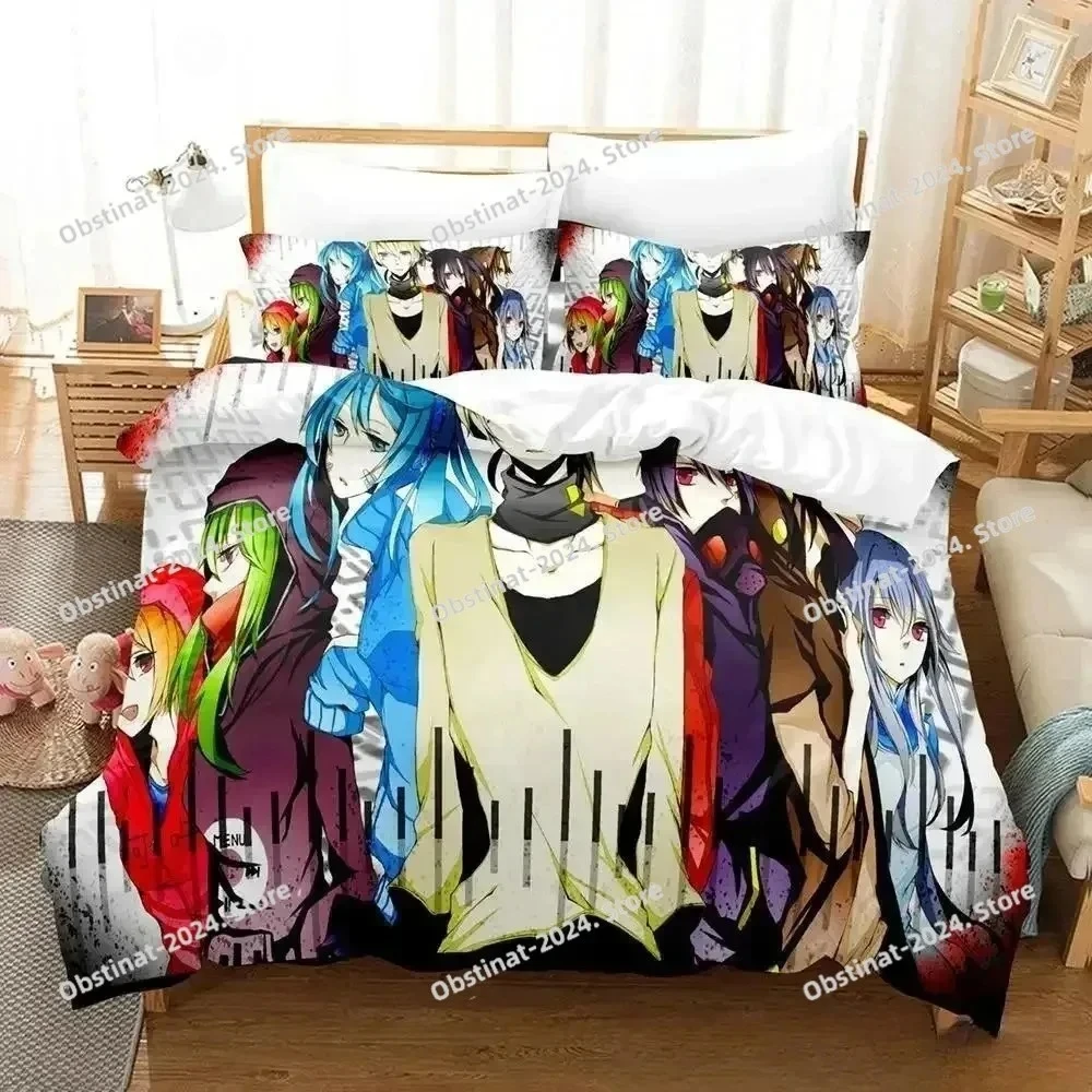

Kagerou Project Bedding Set Single Twin Printed Bed Set With Pillowcase Bed Duvet Cover Soft Single Double Queen Super King Size