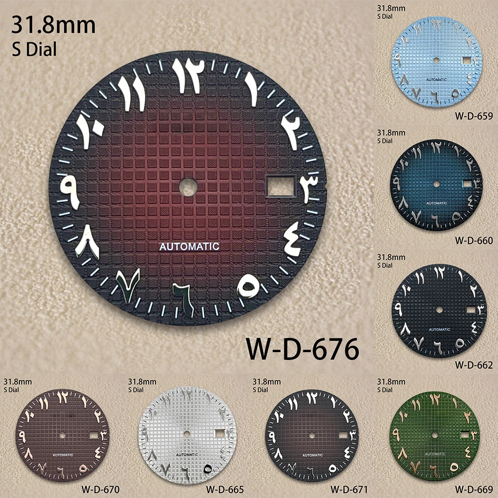 

31.8mm S Logo Oak Arab Dial Fit NH35 Japan Automatic Movement High-Quality Watch Modification Accessories