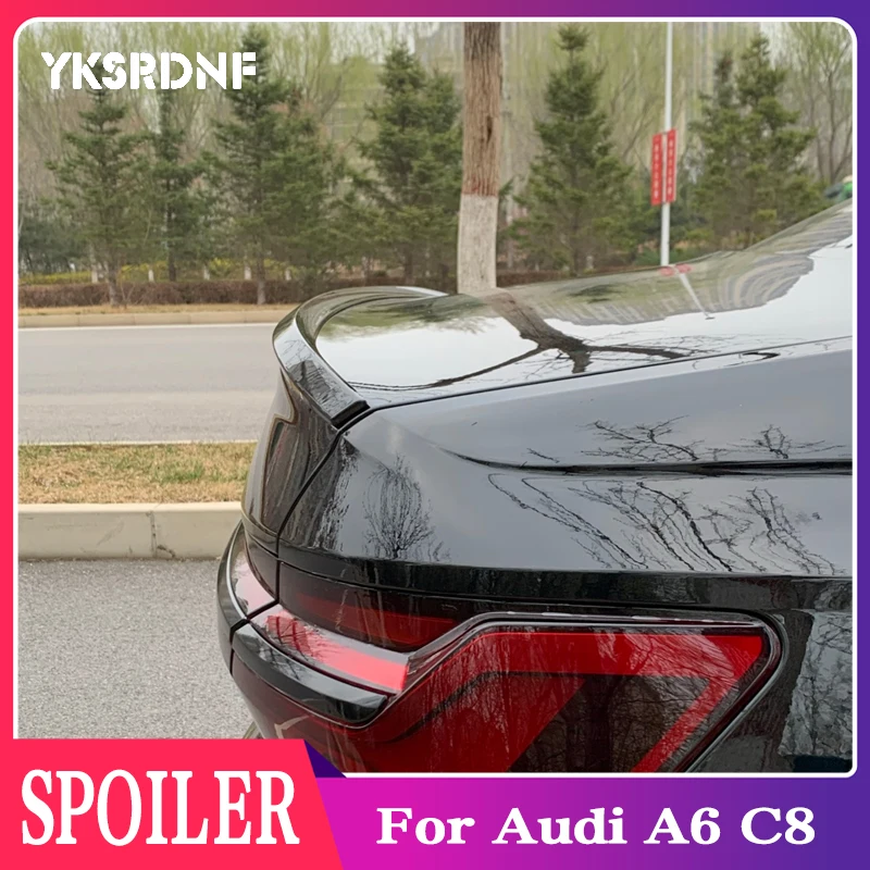 For Audi A6 S6 SLINE RS6 C8 S STYLE spoiler 2019 2020 2021 Car Trunk Lip Wings Tail A6 Accessories Dedicated Decoration