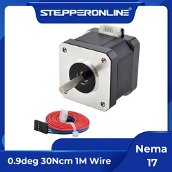 STEPPERONLINE Nema 17 Stepper Motor 0.9deg 42x38mm 30Ncm 1.5A Nema17 Stepping Motor 4-lead for DIY CNC 3D Printer Extruder