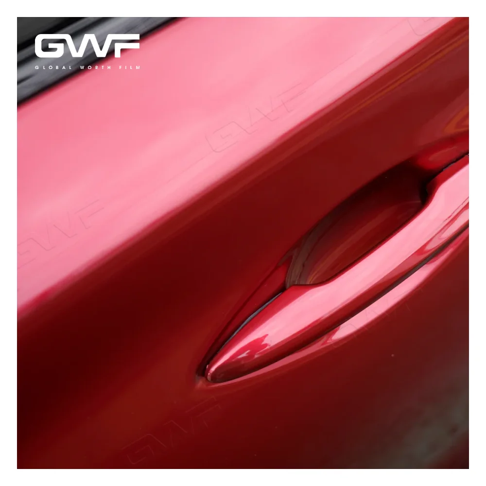 1.52*15M Crimson Color Changing TPU PPF Durable Stretchable Self Healing Anti Scratch Car Paint Protection Film