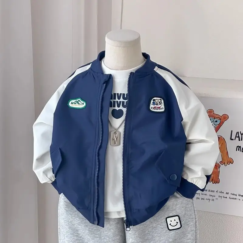 

Boys' Baseball Jacket 2025 New Style Spring Autumn Lightweight Stylish Trendy Toddler Boys Jacket Top