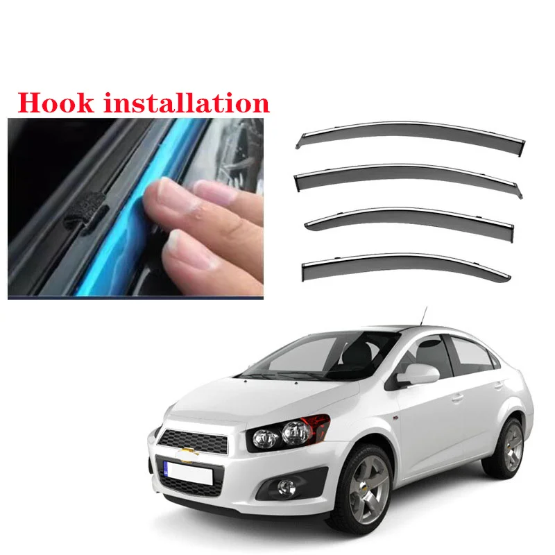 

Window Visors Rain Guard Windows Rain Cover Deflector Awning Shield Vent Guard For Chevrolet AVEO Sedan 2011-2016