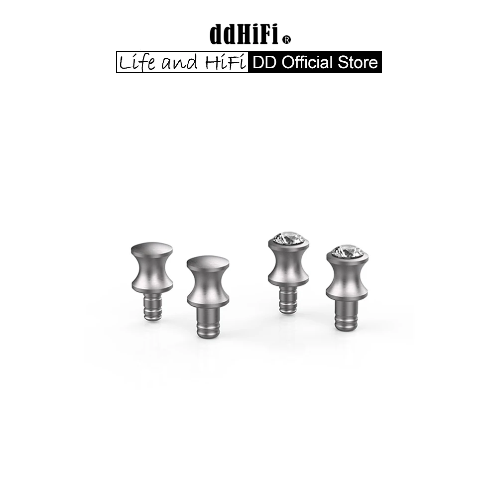 DD ddHiFi DustCap 3.5mm/4.4mm Titanium Alloy Headphone Port Dust Covers, Anti-Interference Metal Plug for Audio Player