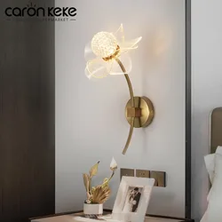 LED Wall Lamp Creative Floral Acrylic Decorative Light Living Room Background Wall Bedroom Bedside Indoor Lighting Fixtures