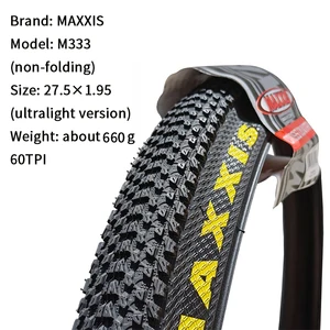 Maxxis M333 Pace MTB Bicycle Tire, 26x1.95, 26x2.1, 27.5x1.95, 27.5x2.1, 29x2.1, 29er, Mountain Bike Tire, Steel Wire, 1PC 12 main sales tire rim 26 - №6