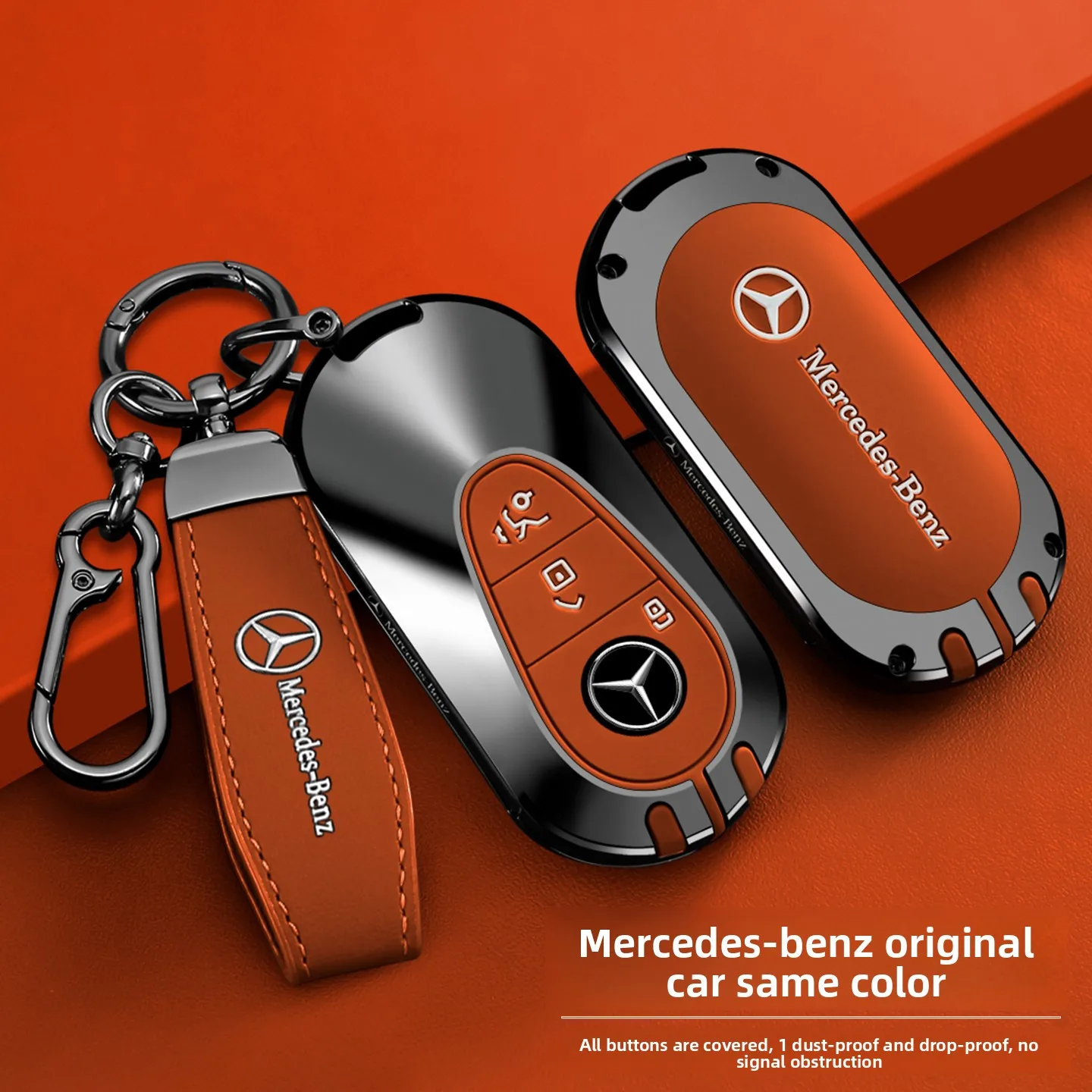 2026 Mercedes Benz C260L keycase new GLC300L car GLC260 shell E300L high-end feeling S400 buckle